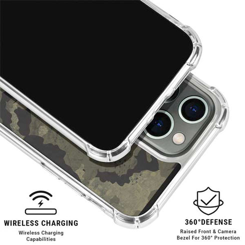 Wood Camo Camouflage iPhone 16 Pro Max Clear Case