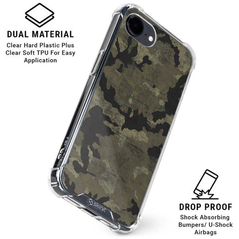 Wood Camo Camouflage iPhone 16e Clear Case