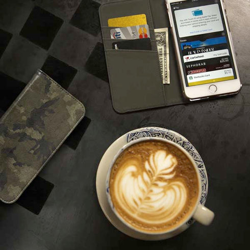 Wood Camo Camouflage iPhone 7 Folio Case