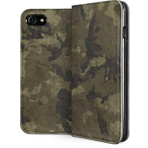 Wood Camo Camouflage iPhone SE (2nd & 3rd Gen) Folio Case