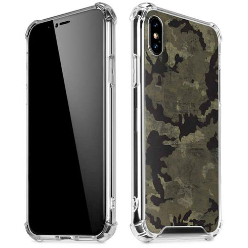 Wood Camo Camouflage iPhone X/XS Clear Case