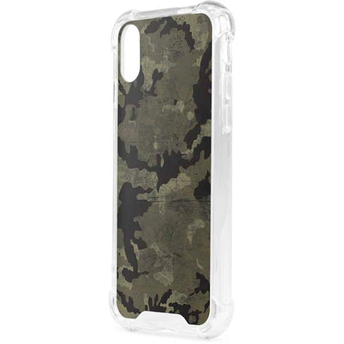 Wood Camo Camouflage iPhone XS Clear Case