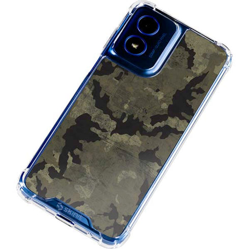 Wood Camo Camouflage Moto G 5G (2024) Clear Case