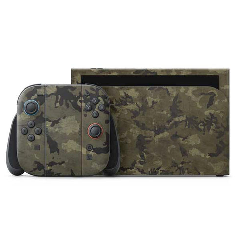 Wood Camo Camouflage Nintendo Skins