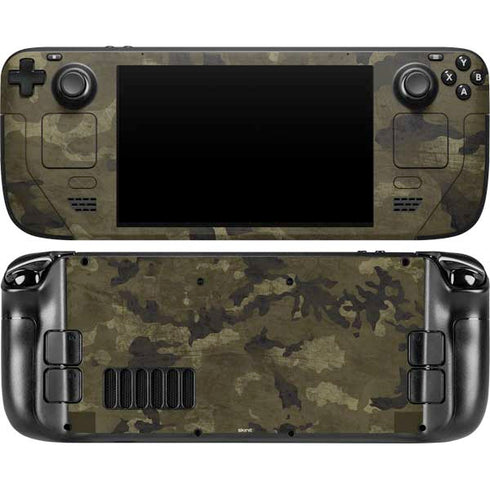 Wood Camo Camouflage Steam Deck Handheld Gaming Computer OLED Skin