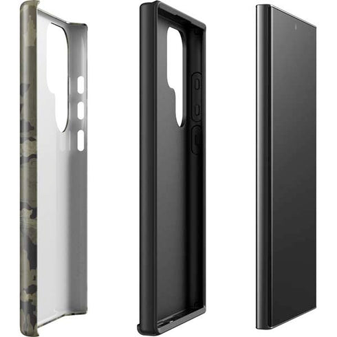 Wood Camo Camouflage Galaxy S23 Ultra Pro Case
