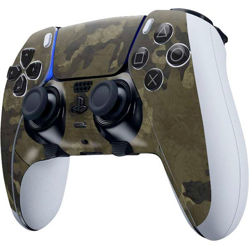 Wood Camo Camouflage PS5 DualSense Edge Pro Controller Skin