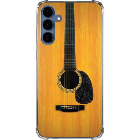 Wood Guitar Galaxy A55 5G Clear Case