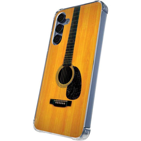 Wood Guitar Galaxy A55 5G Clear Case