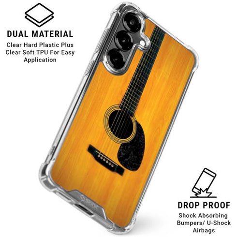 Wood Guitar Galaxy S26 Plus Clear Case