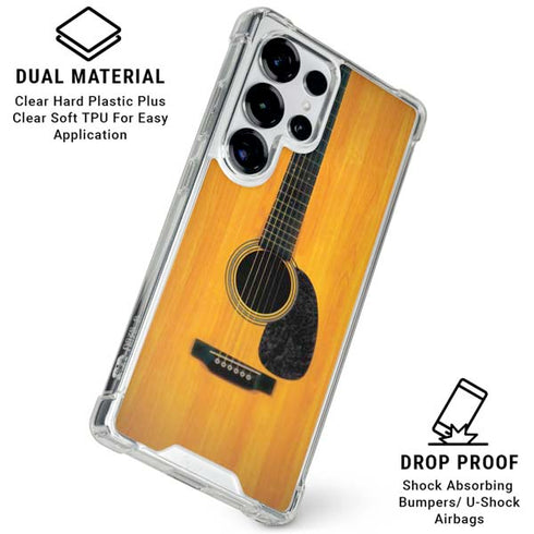 Wood Guitar Galaxy S26 Ultra Clear Case
