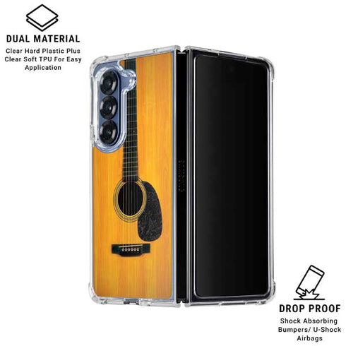 Wood Guitar Galaxy Z Fold7 Clear Case