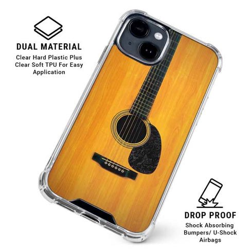 Wood Guitar iPhone 15 Clear Case