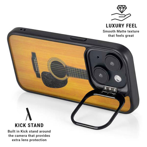 Wood Guitar iPhone 15 Plus Kickstand Case