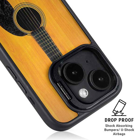 Wood Guitar iPhone 15 Plus Kickstand Case