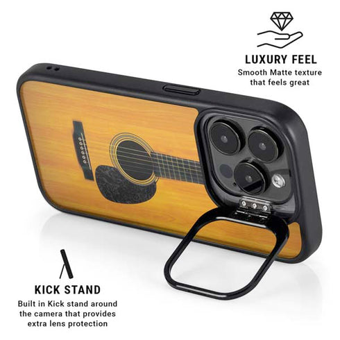 Wood Guitar iPhone 15 Pro Max Kickstand Case