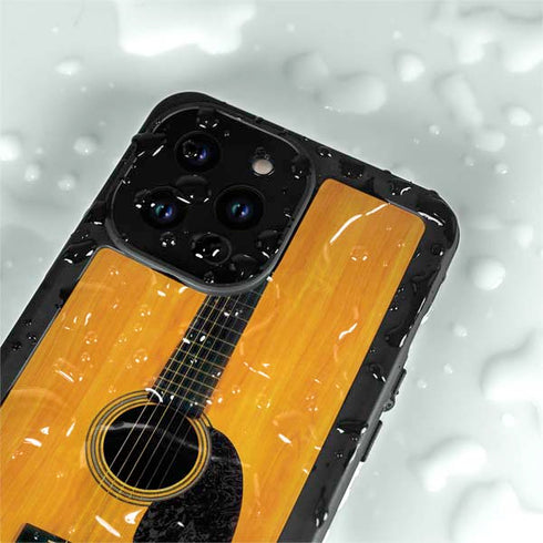 Wood Guitar iPhone 15 Pro Waterproof Case