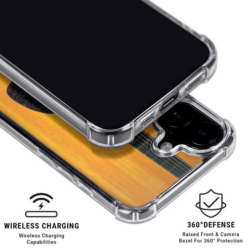 Wood Guitar iPhone 16 Plus Clear Case