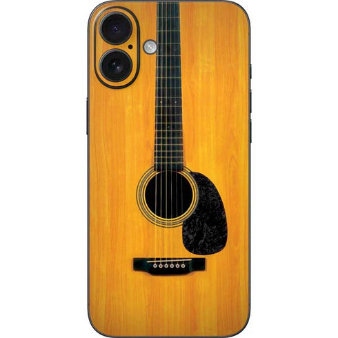 Wood Guitar iPhone 16 Plus Skin