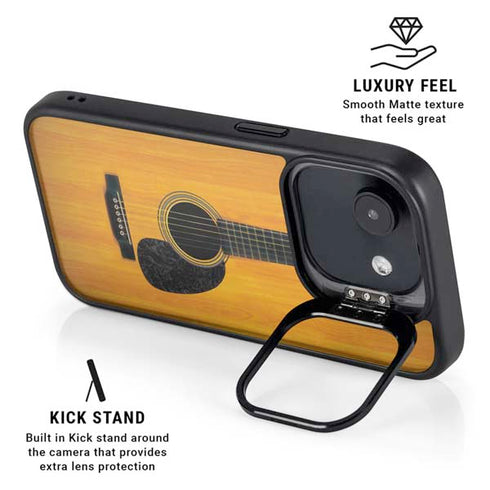 Wood Guitar iPhone 16e Kickstand Case