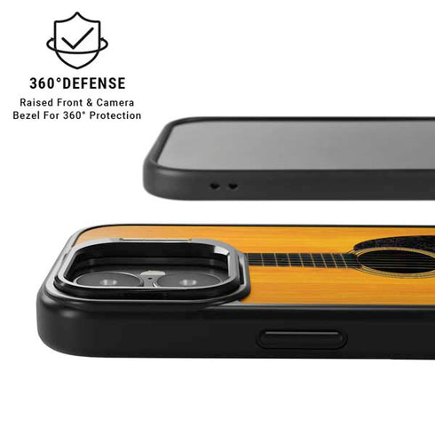 Wood Guitar iPhone 17 Kickstand Case