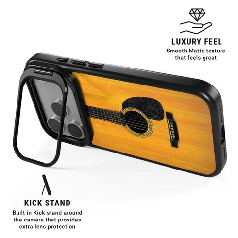 Wood Guitar iPhone 17 Pro Max Kickstand Case