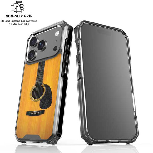 Wood Guitar iPhone 18 Pro Clear Case