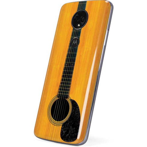 Wood Guitar Moto E5 Plus Skin