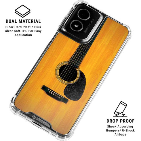 Wood Guitar Moto G Power 5G (2024) Clear Case