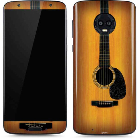 Wood Guitar Moto G6 Skin