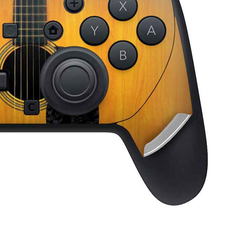 Wood Guitar Nintendo Switch 2 (2025) Pro Controller Skin
