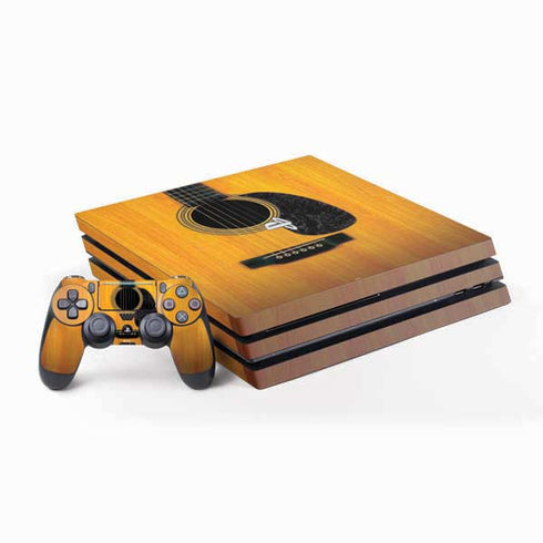 Wood Guitar PlayStation PS4 Skins