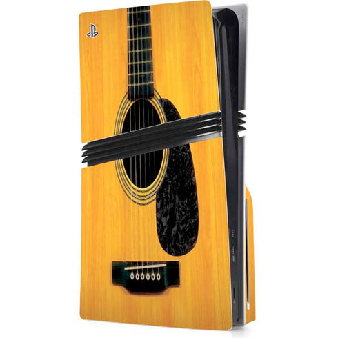 Wood Guitar PS5 Pro Disk Console Skin