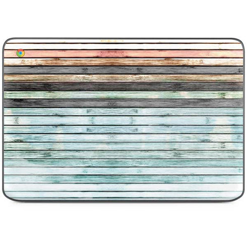 Wooden Stripes HP Chromebook Skin