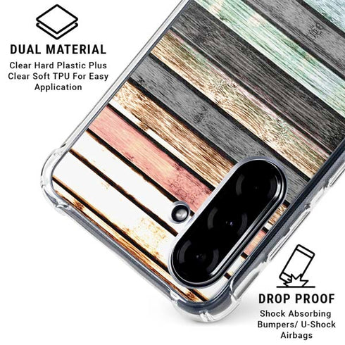 Wooden Stripes Galaxy A36 5G Clear Case