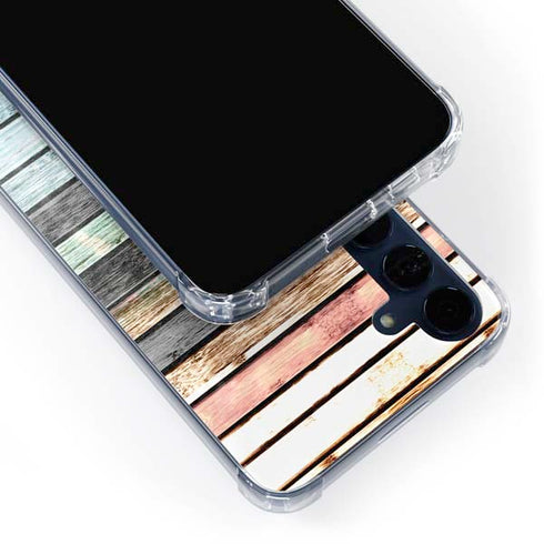 Wooden Stripes Galaxy A55 5G Clear Case