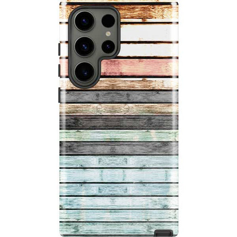 Wooden Stripes Galaxy S23 Ultra Pro Case