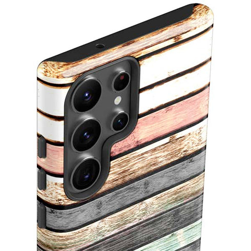Wooden Stripes Galaxy S23 Ultra Pro Case