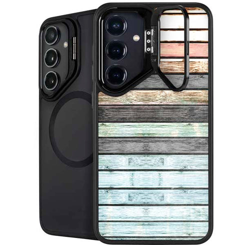 Wooden Stripes Galaxy S24 Kickstand Case