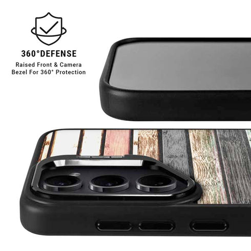 Wooden Stripes Galaxy S24 Kickstand Case