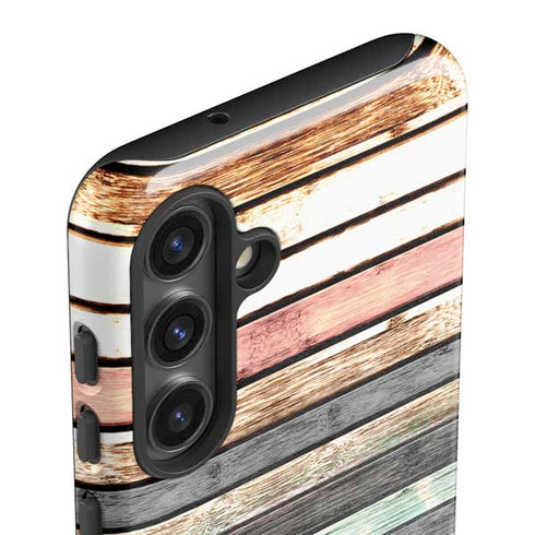 Wooden Stripes Galaxy S25 Plus Impact Case