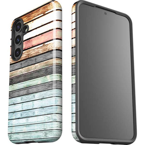 Wooden Stripes Galaxy S25 Plus Impact Case