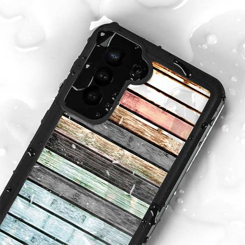 Wooden Stripes Galaxy S24 Plus Waterproof Case