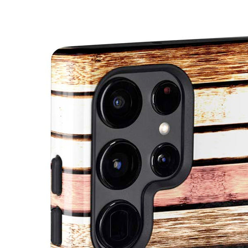 Wooden Stripes Galaxy S25 Ultra Impact Case
