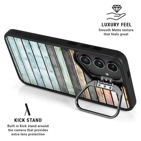 Wooden Stripes Galaxy S25 Ultra Kickstand Case