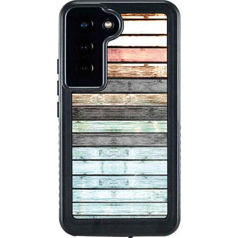 Wooden Stripes Galaxy S24 Waterproof Case