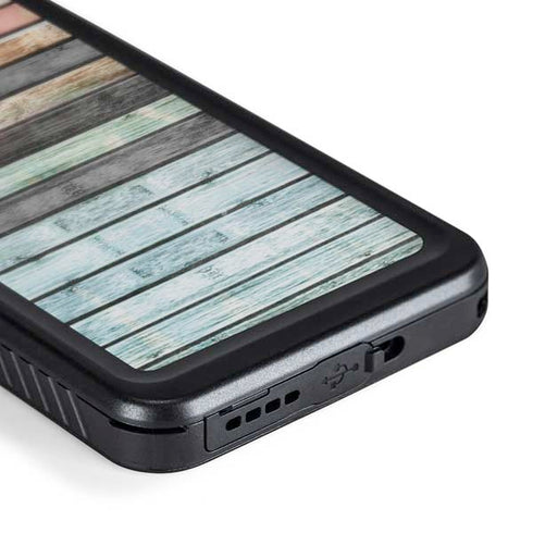 Wooden Stripes Galaxy S24 Waterproof Case