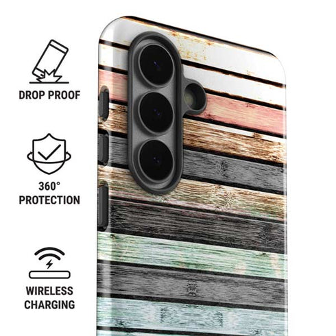 Wooden Stripes Galaxy S26 Impact Case
