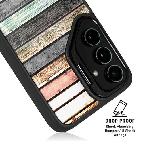 Wooden Stripes Galaxy S26 Plus Kickstand Case
