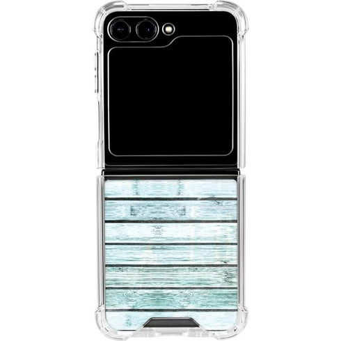 Wooden Stripes Galaxy Z Flip6 Clear Case